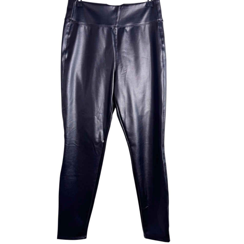 GAP Vegan Leather Ponte Leggings in True Black Size Medium